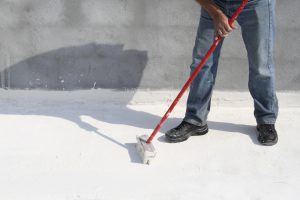 Roof Coating on a Commercial Building