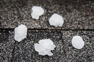 Hail Damage on a Rooftop